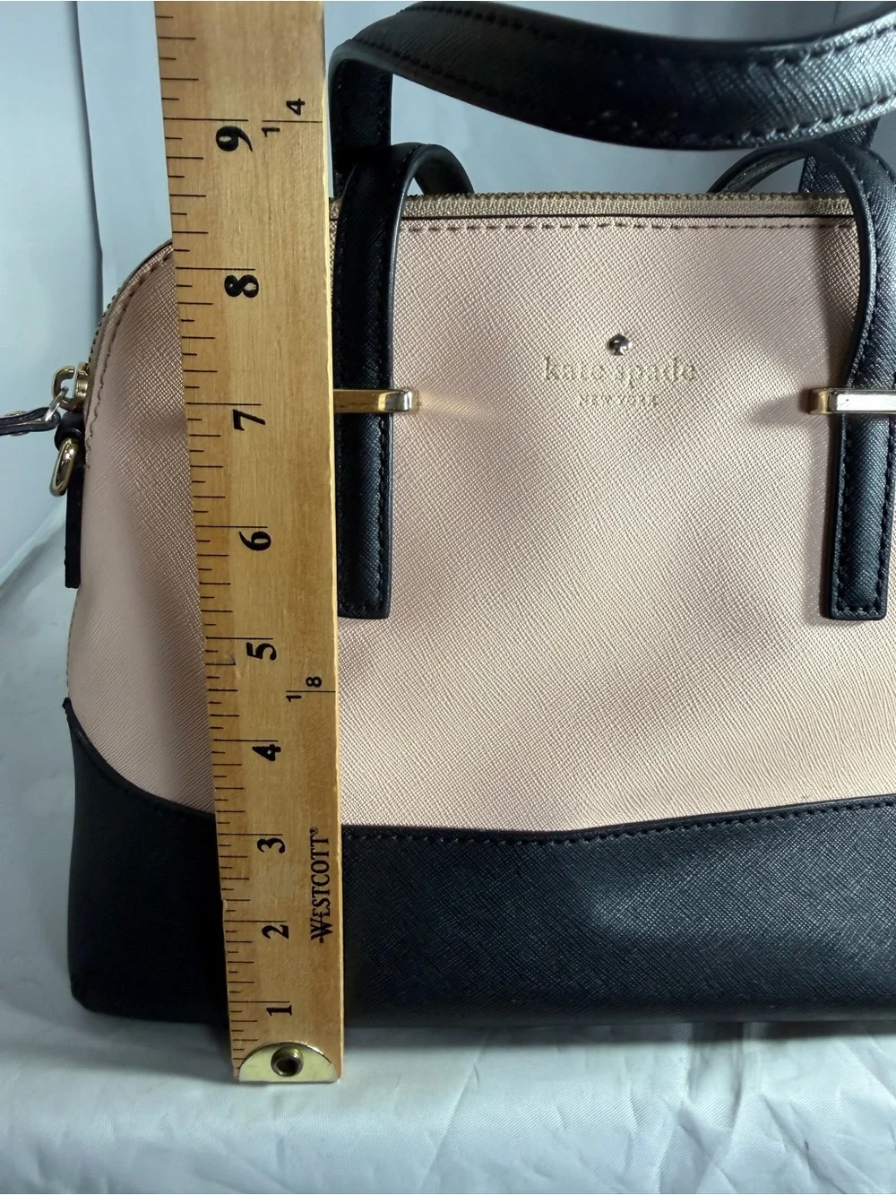 Kate Spade Cedar Street Maise Satchel  Color Block Black & Taupe- No Purse Strap